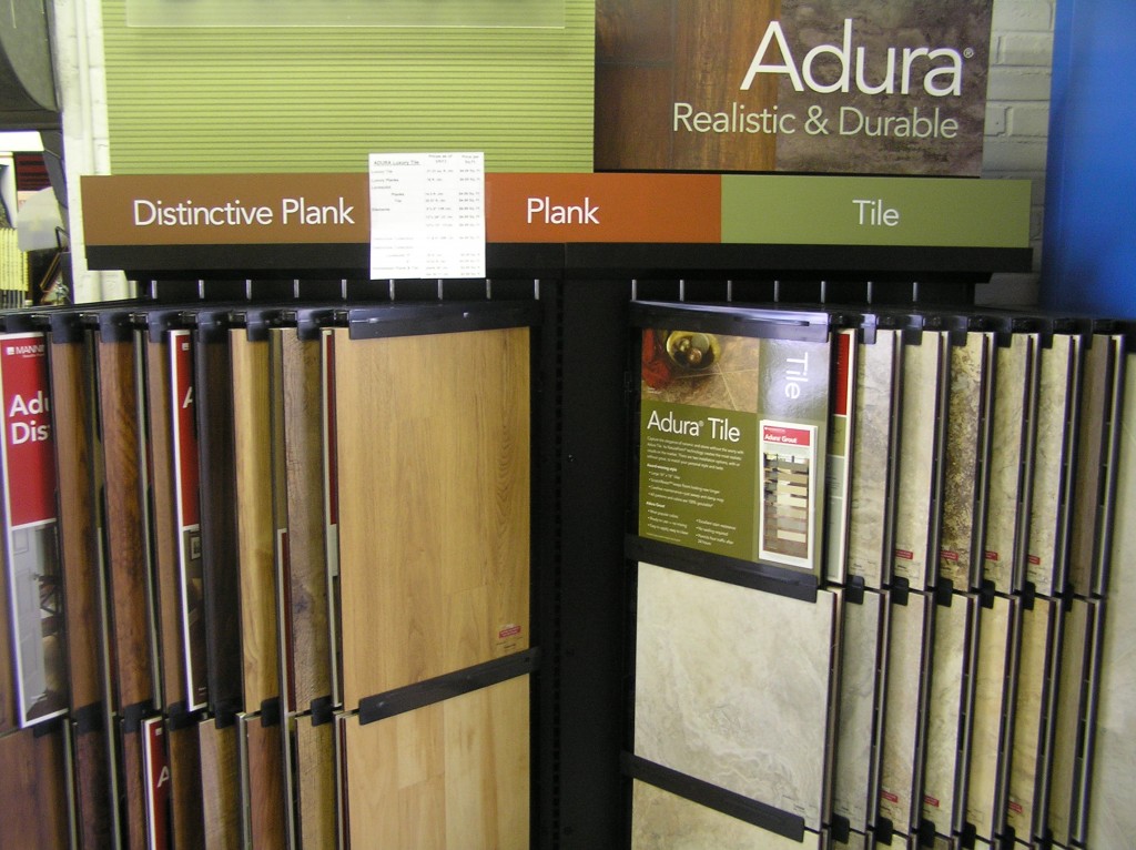 Adura luxury vinyl tile display